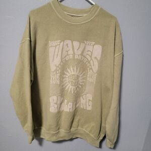 Green Graphic Sweatshirt BILLA BONG L